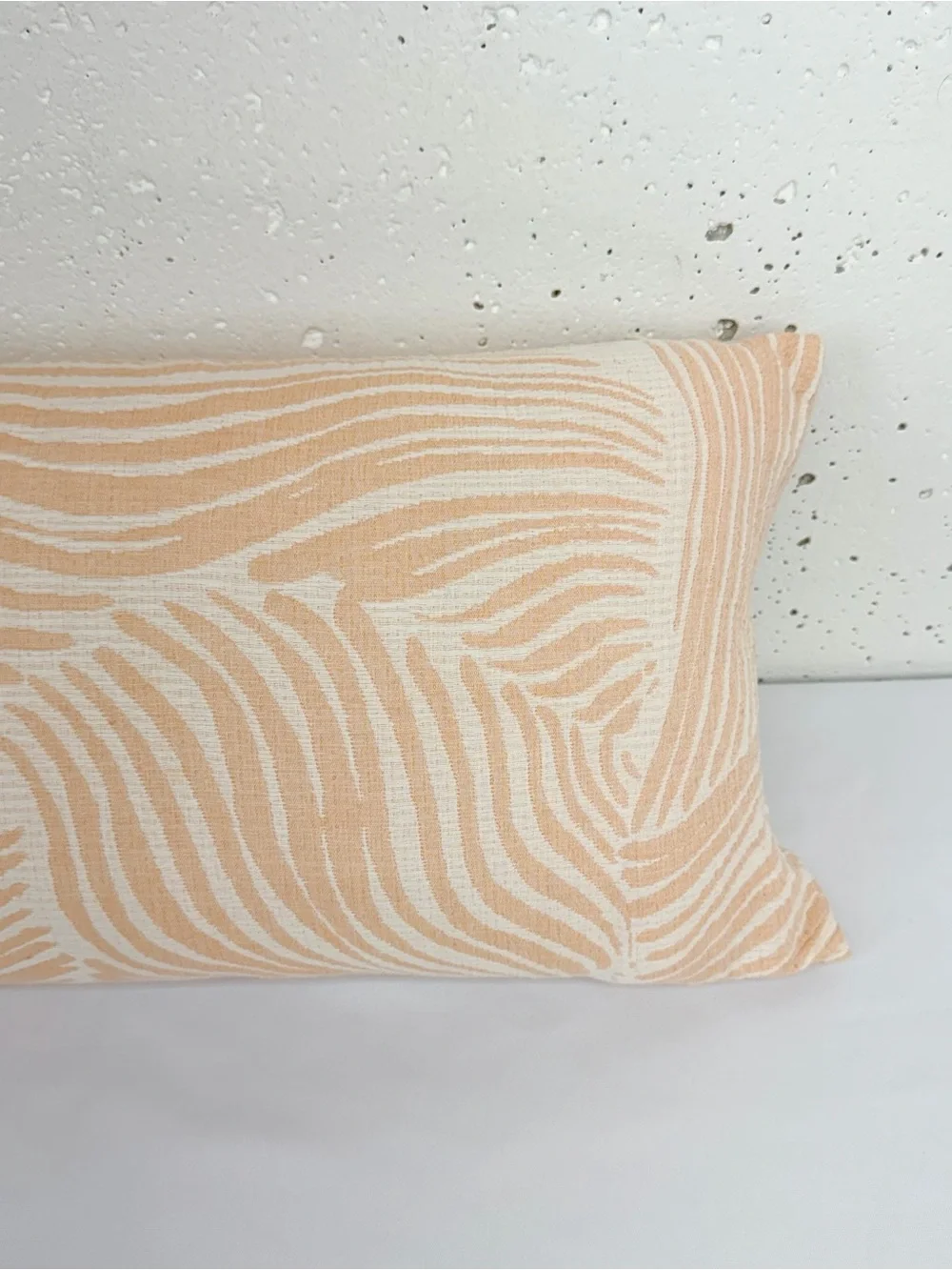 Piu Belle Peach Print Lumbar Throw Pillow PiuBella 24”